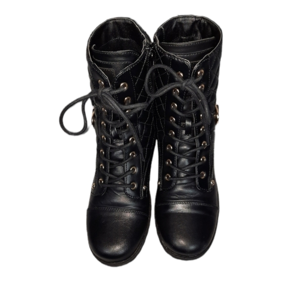 G by Guess Combat Moto Byson-T Quilted Combat/Moto Boots SZ 6.5M - Picture 3 of 9